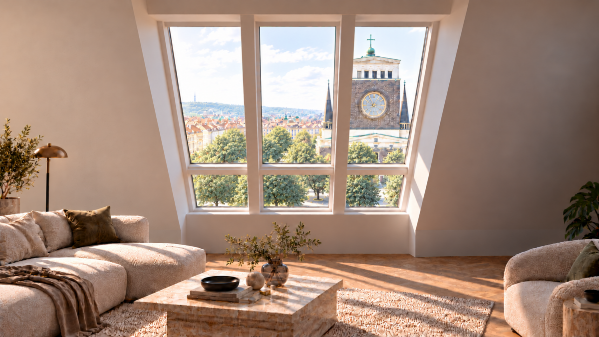 Apartmány Přemyslovská — vizualizace interiéru